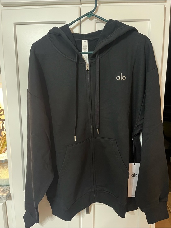 ALO Yoga Tops - Alo Yoga Accolade Full Zip Hoodie Black NWT Women’s Size Medium (accolade)